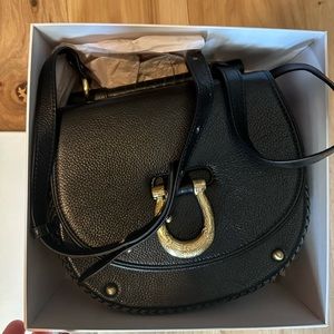Sancia Black Leather Purse